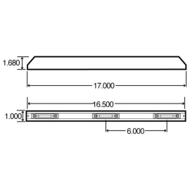 TRUCK LITE LED BAR LAMP 6" RED