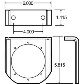 TRUCK LITE MOUNTING BRACKET 4"-L