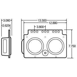 TRUCK LITE LIGHT BOX S/T/T COMPLETE RH