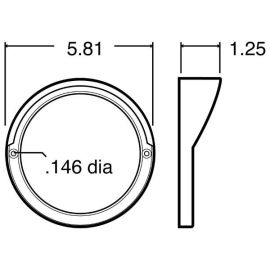 TRUCK LITE MODEL 44 GROMMET COVER W/VISOR