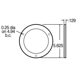 TRUCK LITE SECURITY RING SS FOR LED 4"