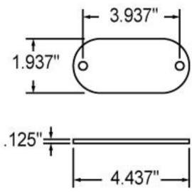 TRUCK LITE REFLECTOR OVAL STICK AMBER