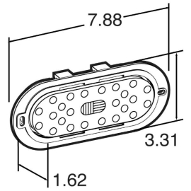 TRUCK LITE LED MDL 60 FLANGE MT LAMP ONLY RED