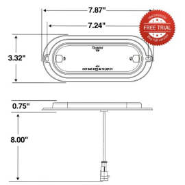 TRUCK LITE S/T/T & BU COMBO LED 60 SERIES SURFACE MOUNT