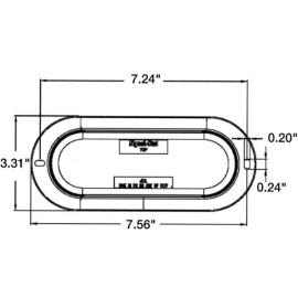 TRUCK LITE LED OVAL BACK-UP LAMP FLANGE MOUNT