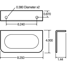 TRUCK LITE "L" BRACKET - STAINLESS STEEL