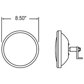 TRUCK LITE CONVEX MIROIR 8" SS