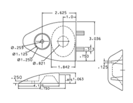 WABASH RUB RAIL END CAP