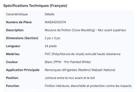 WABASH COVE MOULDING TOP FRONT WALL 2" X 3" X 24'