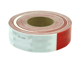 WABASH LOGO REFLECTIVE TAPE 7"WHT/11"RED (150 RL)