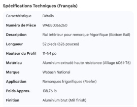 WABASH BOTTOM RAIL REEFER 52'