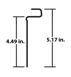 WABASH SPLICE PLATE FOR TOP RAIL TO NOSE RAIL 4"