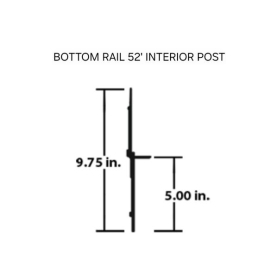 WABASH BOTTOM RAIL INTERPOST 52'