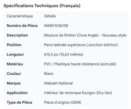 WABASH COVE MOULDING TOP SIDE WALL 615"