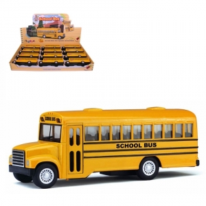 KINSMART - SCHOOL BUS, 12 PCS DISPLAY