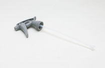 TRIGGER SPRAYER (GRAY) - CHEMICAL RESISTANT - 9" straw