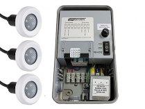 Treo combo kit w/ 3 FLED-C-TR color LED pool lights & remote
