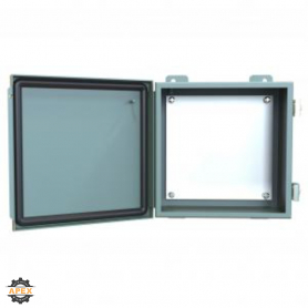 HAMMOND | 1414PHH4 | N12 J BOX, HINGE COVER W/PANEL - 8 X 8