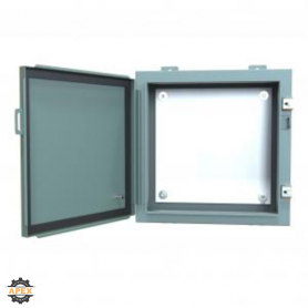 N12 WALLMOUNT ENCL W/PANEL - 16 X 16 X 6 - STEEL/GRAY