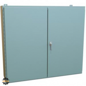 N12 DBL DOOR WALLMOUNT ENCL W/PANEL - 42 X 48 X 12 - STEEL/G