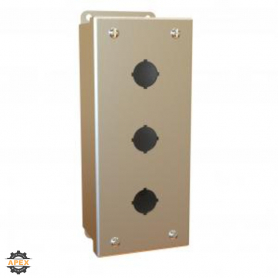 HAMMOND | 1435SSC | PUSHBUTTON ENCL - 3 PB X 30.5MM - 304 SS