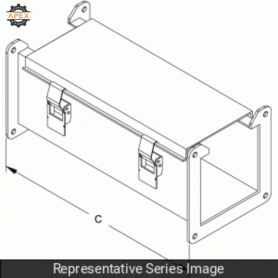 N12 WIREWAY, STRAIGHT SECTION - 4 X 4 X 120 - STEEL/GRAY