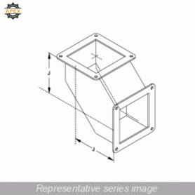 HAMMOND | 1487B9P | N12 WIREWAY, 90 ELBOW - FITS 2.5 X 2.5 -