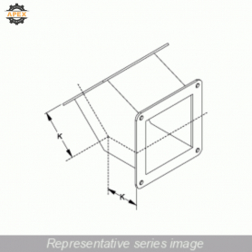 HAMMOND | 1487E4P | N12 WIREWAY, 45 ELBOW - FITS 8 X 8 - STE