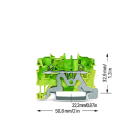 WAGO | 2000-1207 | 2-CONDUCTOR GROUND TERMINAL BLOCK; 1 MM²;