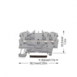 WAGO | 2000-1301 | 3-CONDUCTOR THROUGH TERMINAL BLOCK; 1 MM²