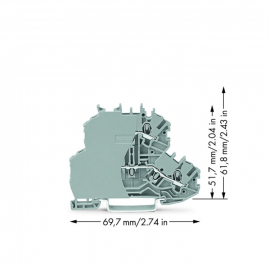 WAGO | 2000-2201/099-000 | DOUBLE-DECK TERMINAL BLOCK; THROU