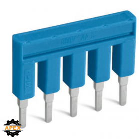 PUSH-IN TYPE JUMPER BAR; INSULATED; 5-WAY; NOMINAL CURRENT 1