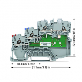 WAGO | 2000-5311/1102-950 | 3-CONDUCTOR SENSOR TERMINAL BLOC