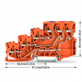 WAGO | 2000-5457 | 4-CONDUCTOR SENSOR SUPPLY TERMINAL BLOCK;