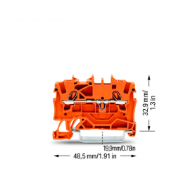 WAGO | 2001-1202 | 2-CONDUCTOR THROUGH TERMINAL BLOCK; 1.5 M