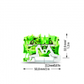 WAGO | 2001-1207 | 2-CONDUCTOR GROUND TERMINAL BLOCK; 1.5 MM