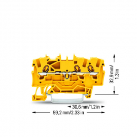 WAGO | 2001-1306 | 3-CONDUCTOR THROUGH TERMINAL BLOCK; 1.5 M