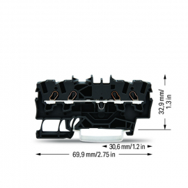 WAGO | 2001-1405 | 4-CONDUCTOR THROUGH TERMINAL BLOCK; 1.5 M