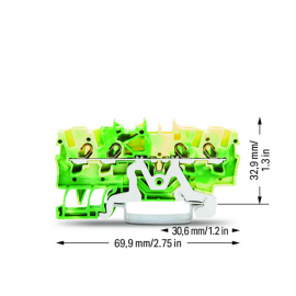 WAGO | 2001-1407 | 4-CONDUCTOR GROUND TERMINAL BLOCK; 1.5 MM