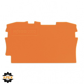 END AND INTERMEDIATE PLATE; 0.8 MM THICK; ORANGE