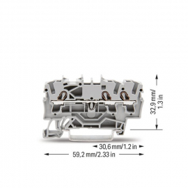 WAGO | 2002-1301 | 3-CONDUCTOR THROUGH TERMINAL BLOCK; 2.5 M