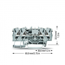 WAGO | 2002-1401 | 4-CONDUCTOR THROUGH TERMINAL BLOCK; 2.5 M