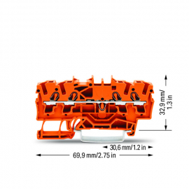 WAGO | 2002-1402 | 4-CONDUCTOR THROUGH TERMINAL BLOCK; 2.5 M