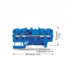 WAGO | 2002-1404 | 4-CONDUCTOR THROUGH TERMINAL BLOCK; 2.5 M