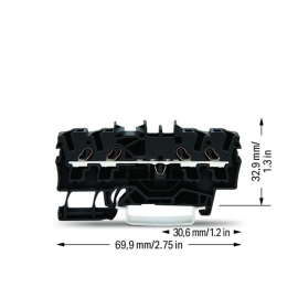 WAGO | 2002-1405 | 4-CONDUCTOR THROUGH TERMINAL BLOCK; 2.5 M