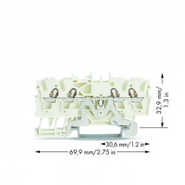 WAGO | 2002-1408 | 4-CONDUCTOR SHIELD TERMINAL BLOCK; 2.5 MM