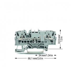 WAGO | 2002-1601 | 2-CONDUCTOR THROUGH TERMINAL BLOCK; 2.5 M