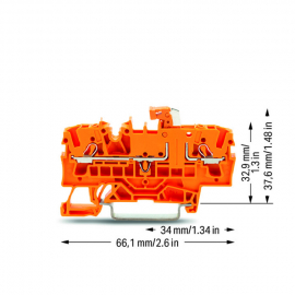 WAGO | 2002-1672 | 2-CONDUCTOR DISCONNECT/TEST TERMINAL BLOC