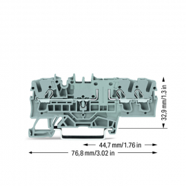 WAGO | 2002-1761 | 3-CONDUCTOR CARRIER TERMINAL BLOCK; FOR D