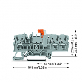 WAGO | 2002-1771 | 3-CONDUCTOR DISCONNECT/TEST TERMINAL BLOC